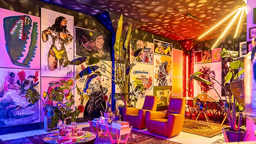 Thumbnail van de video met een rondleiding door vergaderlocatie Rotterdam Dutch Art Room in Rotterdam – vergaderruimtes, borrellocatie en kunstzinnige sfeer.