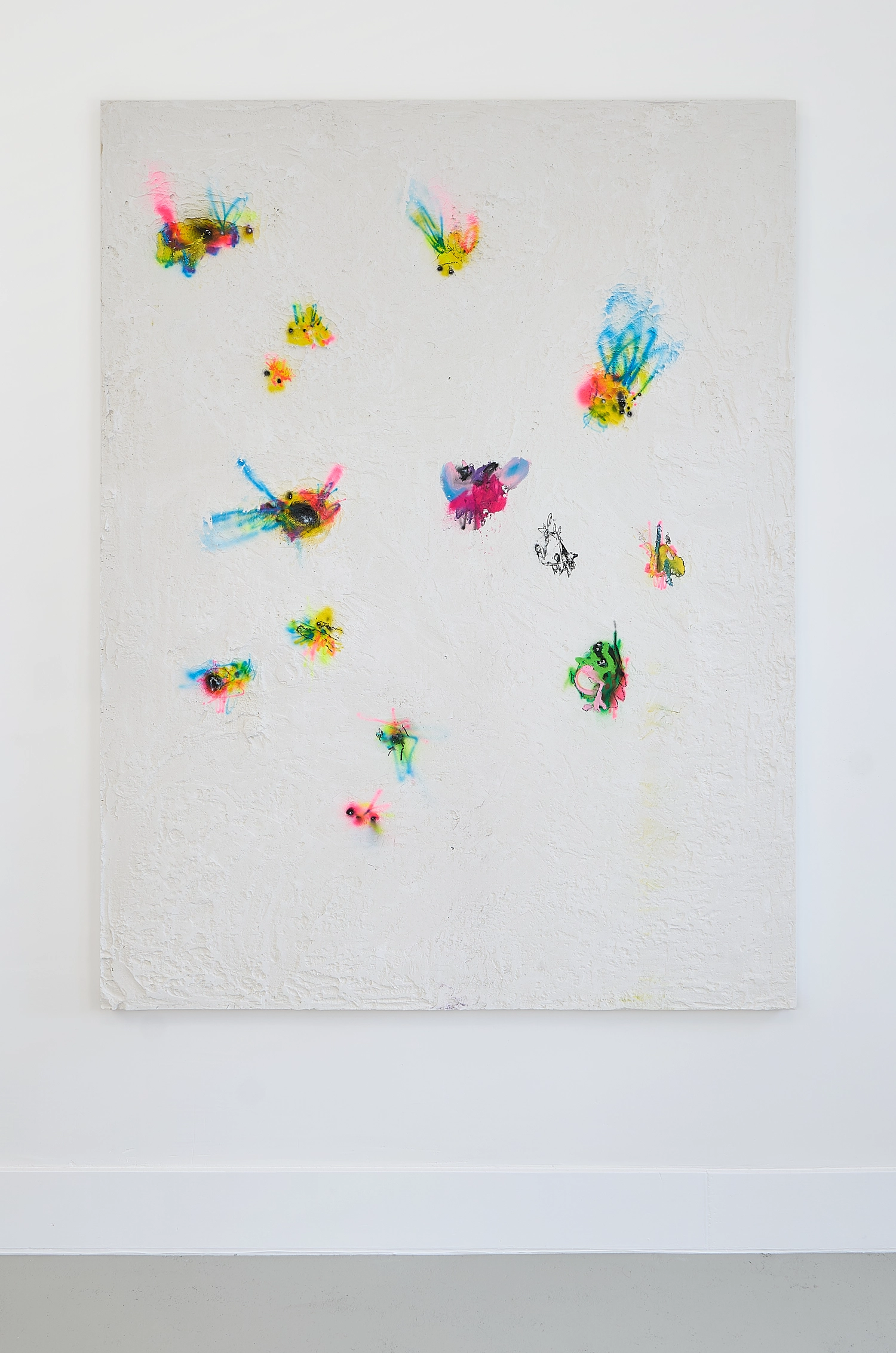 Groot modern kunstwerk Culminis van Simonian, gips en mixed media voor directiekamer en kantoor, 150x200 cm